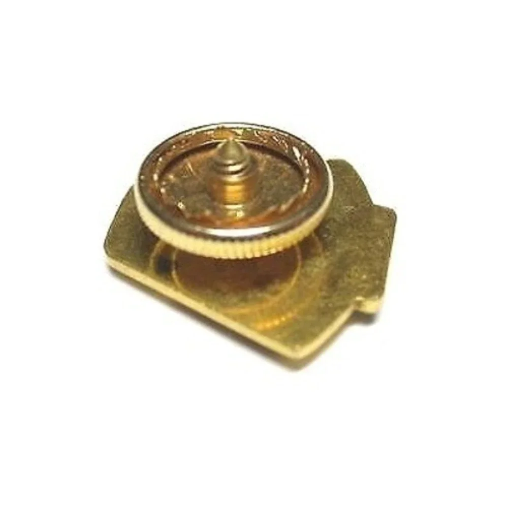 Vintage‎ Skillful Driver 5 Years Gold Toned Screw On Shirt Stud Pin Jewelry